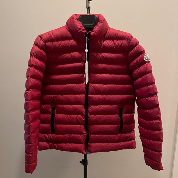 MONCLER MEN RED COLOR NEW CASUAL PUFFER JACKET SIZE:1 - Picture 1 of 8
